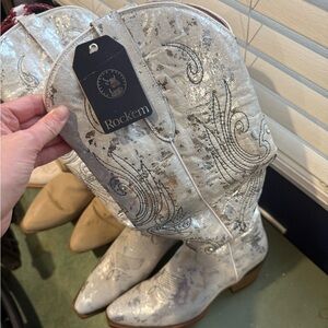 Silver Heeled Boots for Women